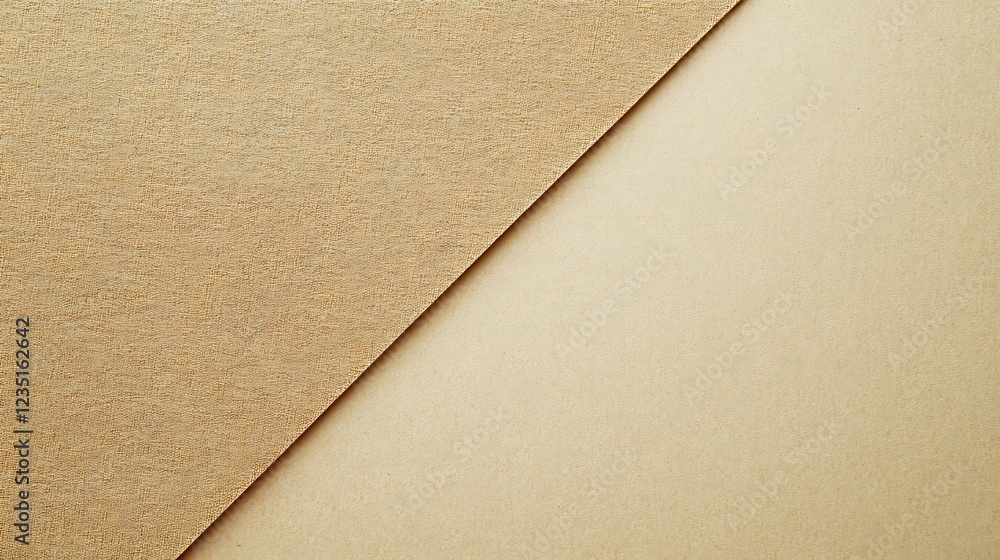 Fototapeta premium Textured Beige Fabric and Paper Background