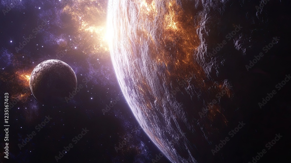 Obraz premium Astronaut and Planet (Space Exploration Concept) -