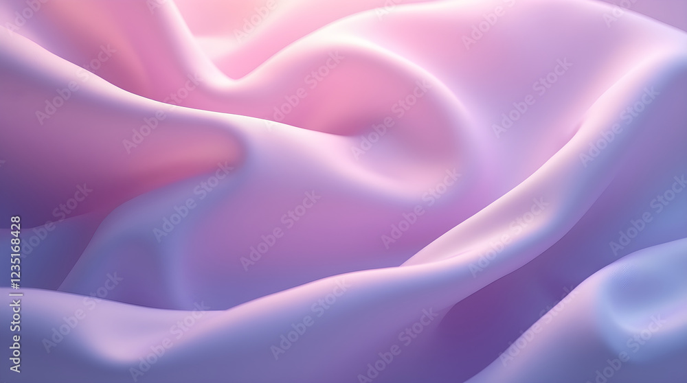 Obraz premium Luxurious Soft Pink Silk Fabric Drape Texture Background Pastel Colors Elegant Smooth Flowing Waves