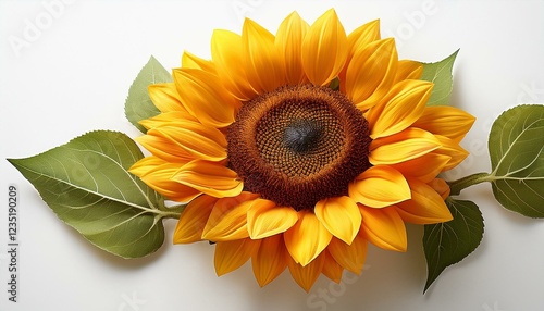 Wallpaper Mural sunflower on white background Torontodigital.ca