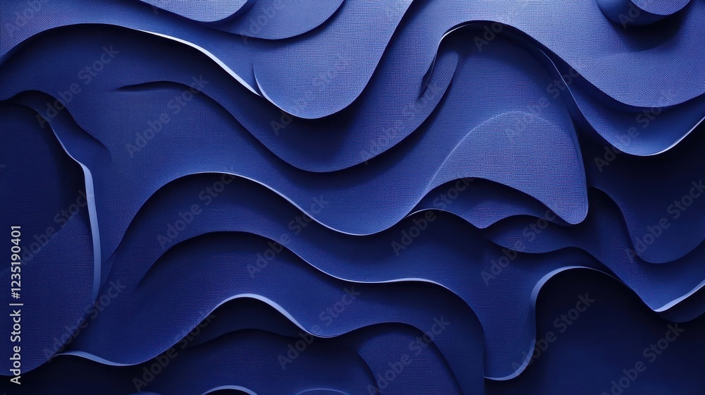 Obraz premium Abstract Wave Patterns in Deep Blue Textures for Artistic Design
