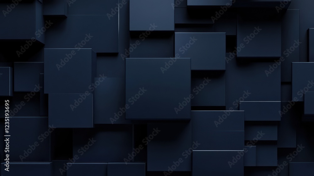 Abstract Geometric Background in Deep Shades of Black and Blue Abstract Geometric Background in Deep Shades of Black and Blue
