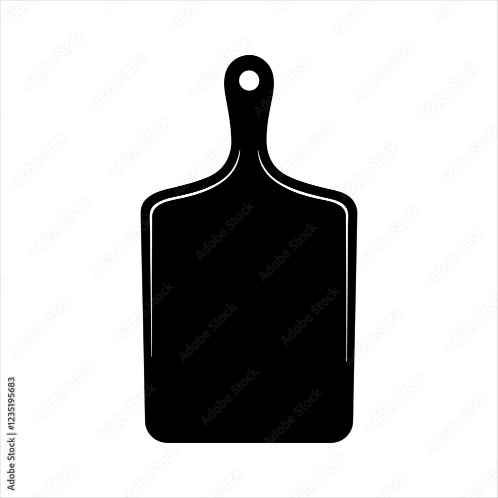 Set of Kitchen Cutting Boards Silhouette in various poses isolated on white background Set of Kitchen Cutting Boards Silhouette in various poses isolated on white background
