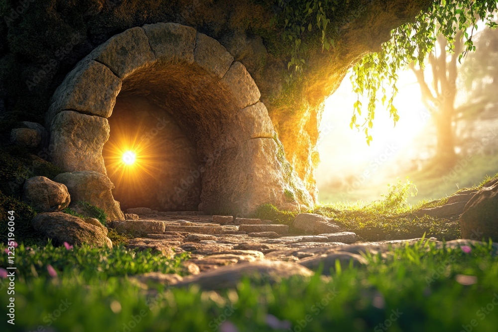 Fototapeta premium Enlightenment: A Pathway to Hope