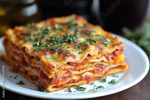 Wallpaper Mural lasagna with tomato and basil Torontodigital.ca