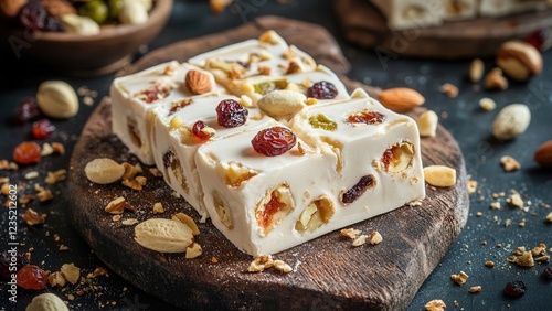 Delicious Assortment of Nougat with Nuts and Dried Fruits