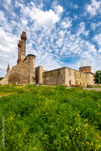 Cifte Minareli Medrese (Double Minaret Thelogical Schools). The structure is located at the city center. The structure has the biggest portal among the other theological schools in Anatolia. Sivas . photo