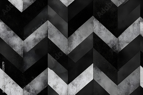 Charcoal And Gray Chevrons Seamless Pattern