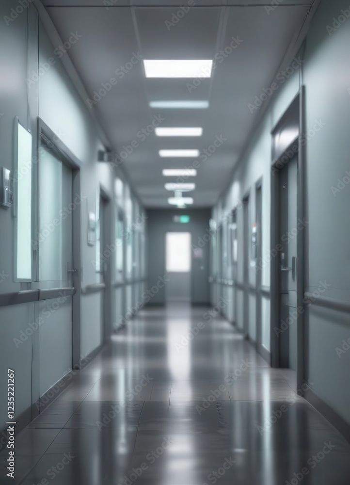 blurred hospital corridor with fluorescent lights, medical, light blurred hospital corridor with fluorescent lights, medical, light