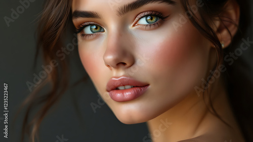 Wallpaper Mural A girl wearing topaz jewelry and a stunning necklace adorned with sparkling gemstones and a glamorous design. Torontodigital.ca