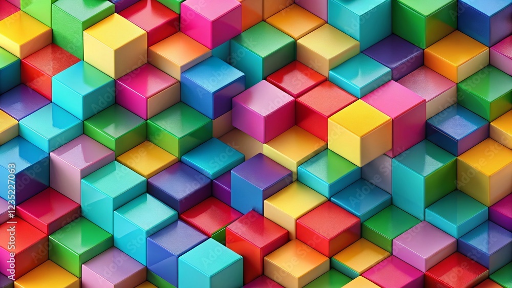 Abstract Colorful Geometric Blocks Rectangular Pattern Background Abstract Colorful Geometric Blocks Rectangular Pattern Background