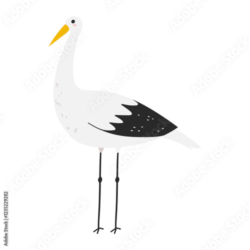 Stork vector animal illustration