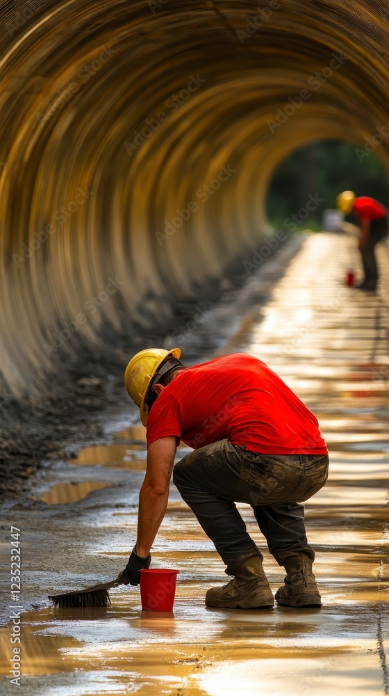 Water Sample Collection in Large Metal Pipe Water Sample Collection in Large Metal Pipe