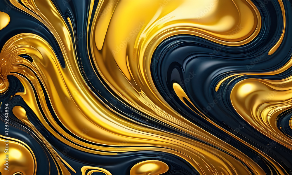 Abstract gold and dark blue swirling paint, abstract art, suitable for backgrounds, artistic projects, social media posts, and print designs Abstract gold and dark blue swirling paint, abstract art, suitable for backgrounds, artistic projects, social media posts, and print designs