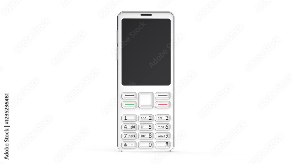 Mobile phone on white background Mobile phone on white background