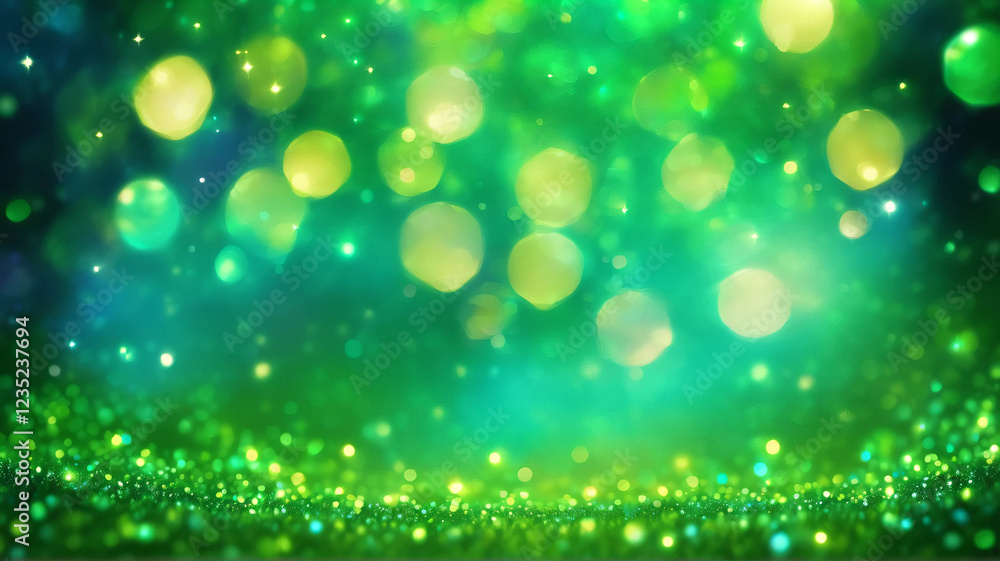 Ethereal Green and Blue Bokeh Light Background Ethereal Green and Blue Bokeh Light Background
