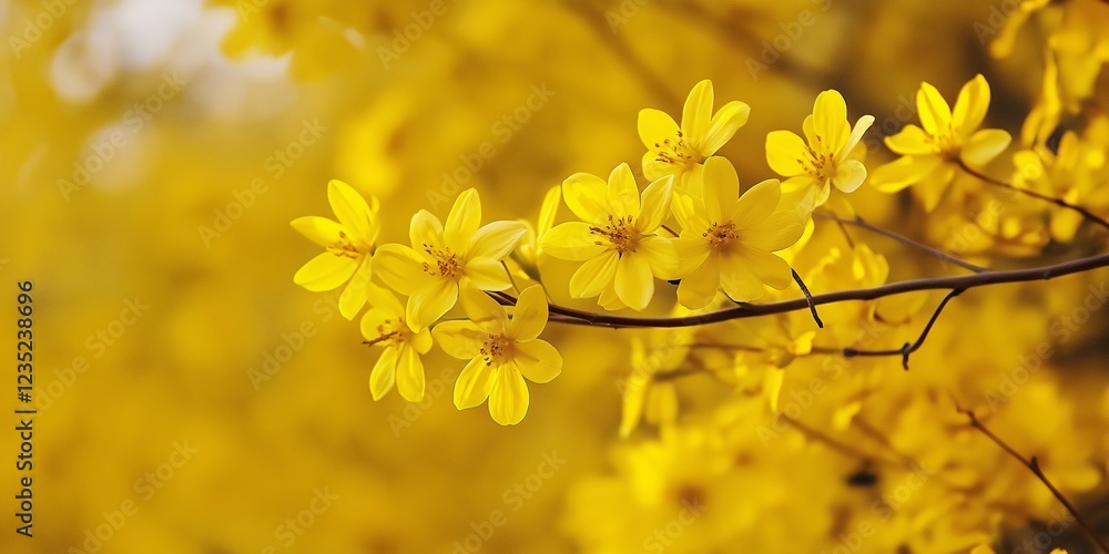 Bright yellow blossoms create a stunning visual, exuding warmth and cheerfulness in nature. Bright yellow blossoms create a stunning visual, exuding warmth and cheerfulness in nature.