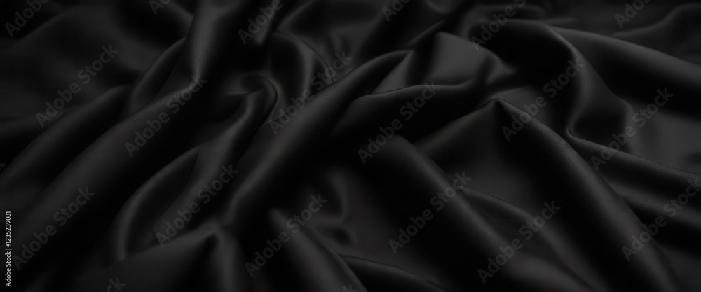 Fototapeta premium Dark luxury fabric texture background with clean copy space, sophisticated style, empty space
