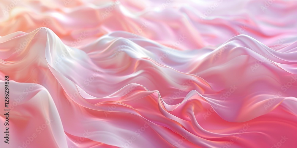 Obraz premium abstract waveform texture silk in soft pink background