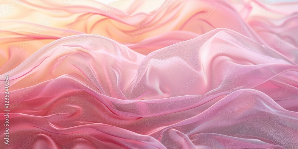 Obraz premium abstract waveform texture silk in soft pink background