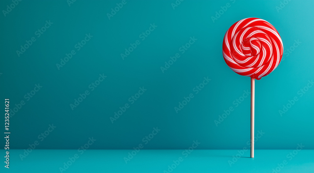 Bunter Lollipop vor einem stilvollen, nebligen Hintergrund
Bunter Lollipop vor einem stilvollen, nebligen Hintergrund