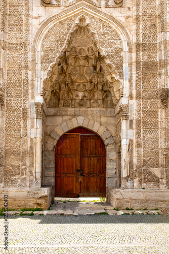 Cifte Minareli Medrese  Double Minaret Thelogical Schools . The structure is located at the city center. The structure has the biggest portal among the other theological schools in Anatolia. Sivas .