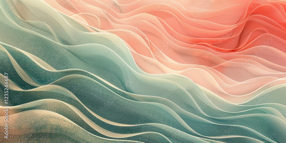 Obraz premium soft pastel colorful waves texture background