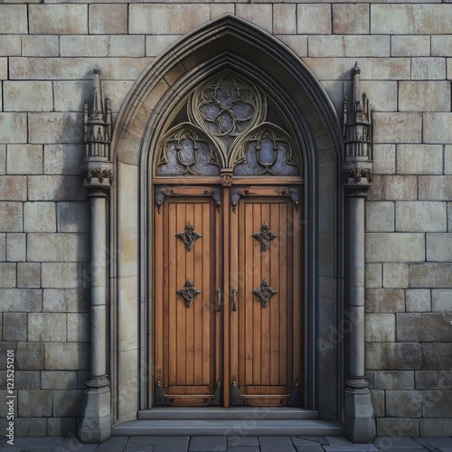 Ornate Gothic church entryway