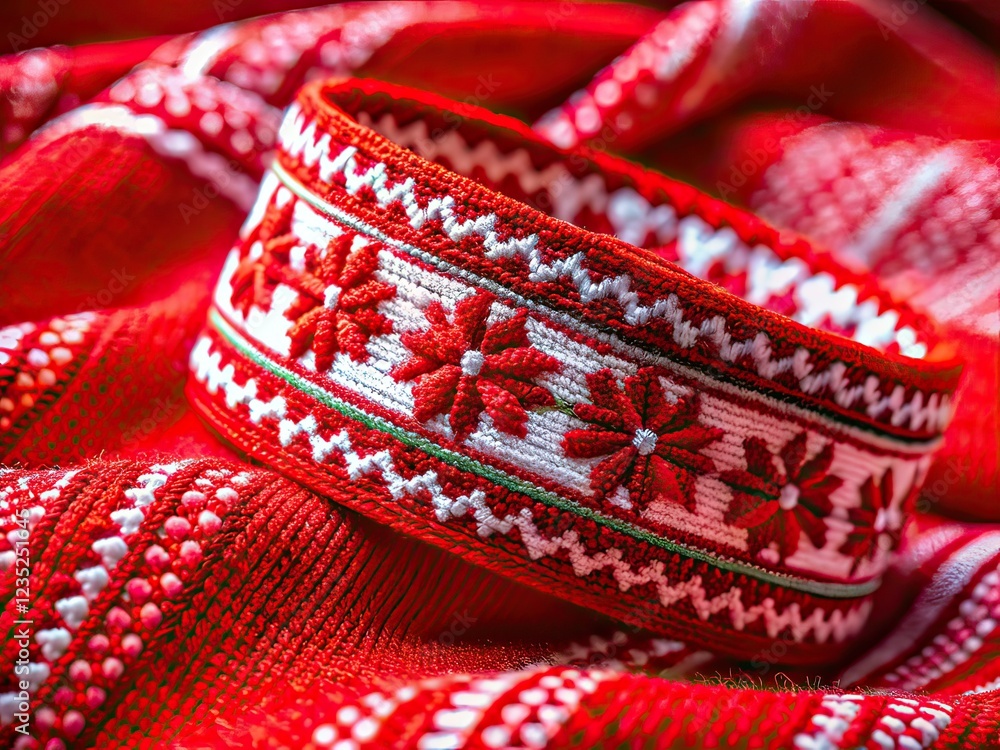 Obraz premium Ancient Bulgarian Martenitsa Wristband Double Exposure