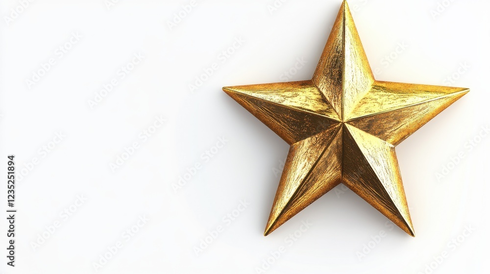 Obraz premium High-Quality PNG of 3d icon of a golden star Isolated on White Background â High Resolution