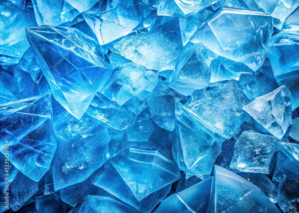 Blue Ice Geometric Background with Copy Space Blue Ice Geometric Background with Copy Space