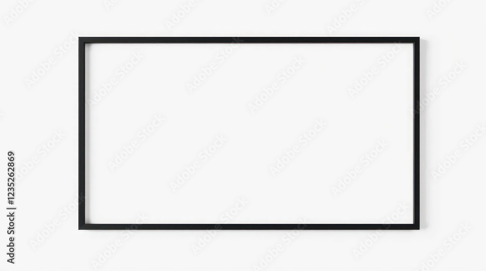 Simple frame with a clean, elegant black border on white background Simple frame with a clean, elegant black border on white background