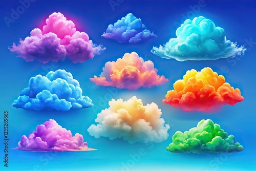 Cute Cloud Illustrations - Modern Logo Collection photo