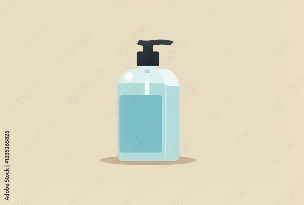 Illustration of Hand Sanitizer Bottle Illustration of Hand Sanitizer Bottle