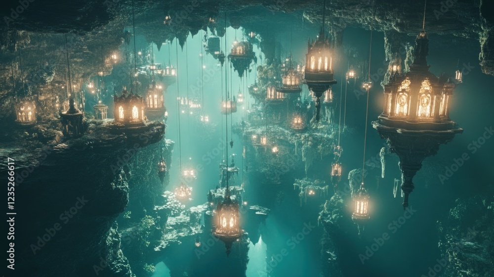 Underwater City of Illuminated Gothic Lanterns Underwater City of Illuminated Gothic Lanterns