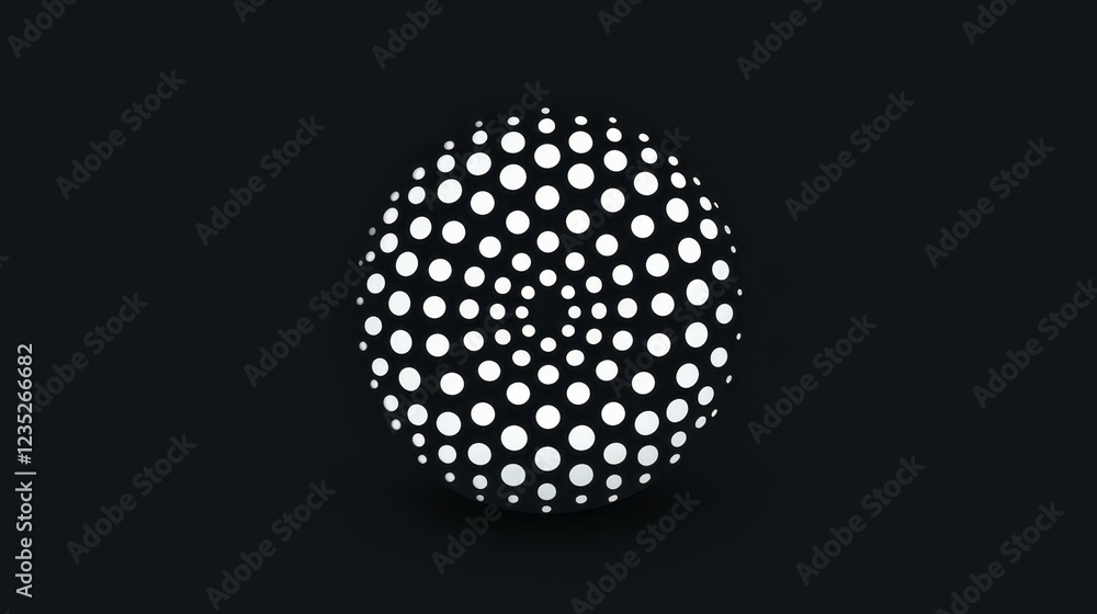 Unique round logo design featuring halftone dots. Perfect for a modern, stylish look in any graphic project. Unique round logo design featuring halftone dots. Perfect for a modern, stylish look in any graphic project.