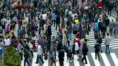 Wallpaper Mural Thousands of people walk across the famous Shibuya Torontodigital.ca