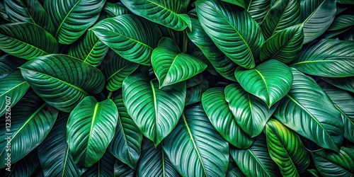 Wallpaper Mural Dark Green Leaf Texture Wallpaper, Tropical Leaf Background Torontodigital.ca