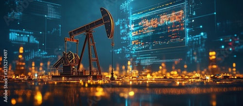Oil Rig Digital Overlay:  Future of Energy