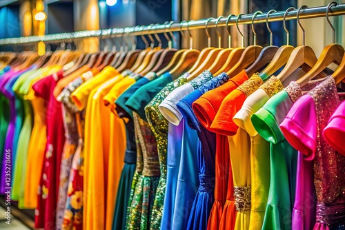 Wallpaper Mural Designer Clothes Hangers Fashion Outfits on Display Torontodigital.ca