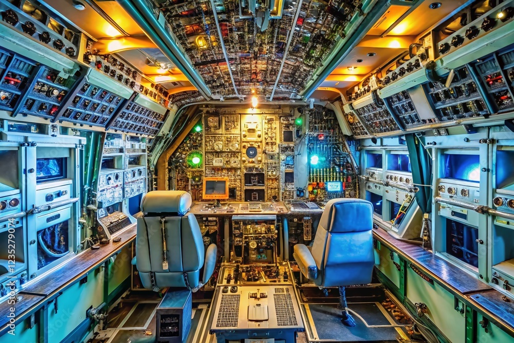 Disassembled Control Panel Inside the Cabin of an Aircraft Disassembled Control Panel Inside the Cabin of an Aircraft