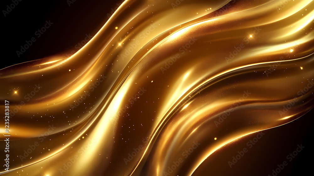 Luxurious glittering golden texture with rich warm shiny sparkles background. Opulent Gold. Illustration