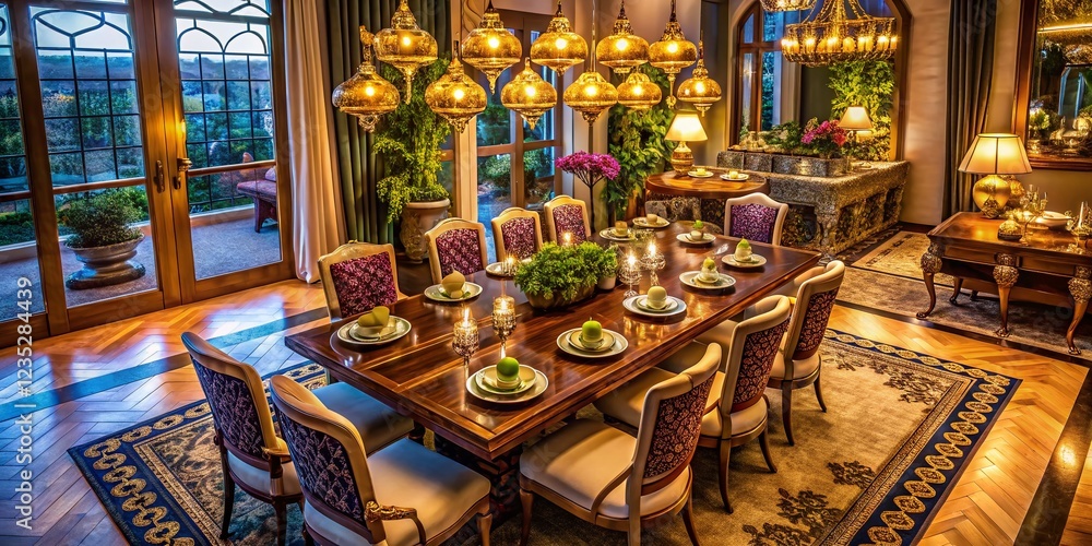 Elegant Dining Table Sets in Breathtaking Aerial Views Elegant Dining Table Sets in Breathtaking Aerial Views