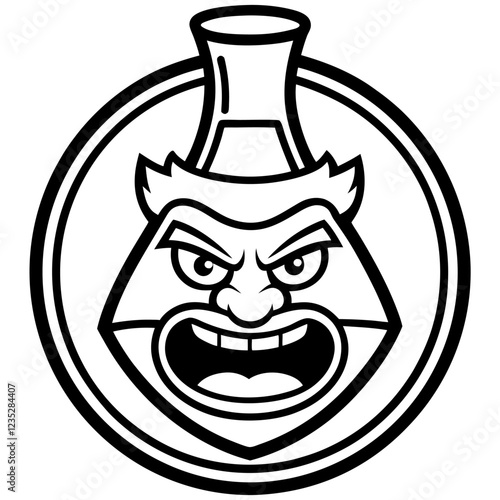 Burette Laboratory Research Vector Illustration – Clipart, Cartoons & Line Art Design,  High-quality burette laboratory research vector illustration, perfect for digital and print projects.