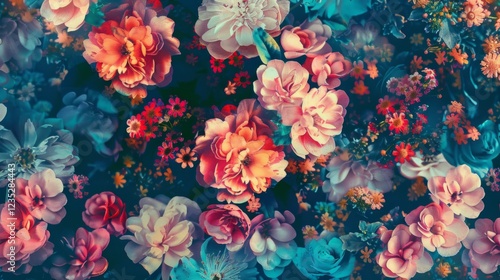 Wallpaper Mural beautiful fantasy vintage wallpaper botanical flower bunch Torontodigital.ca