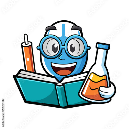 Burette Laboratory Research Vector Illustration – Clipart, Cartoons & Line Art Design,  High-quality burette laboratory research vector illustration, perfect for digital and print projects.