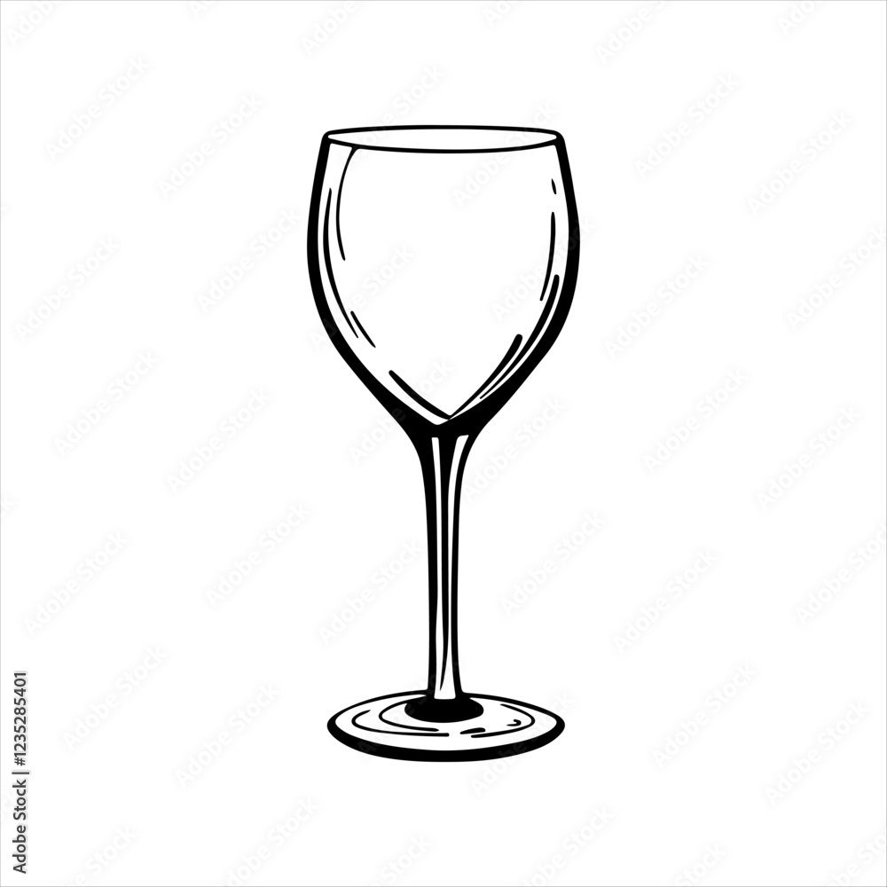 Wine glass silhouette vector art white background Wine glass silhouette vector art white background