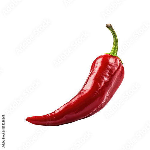 Obraz na płótnie Single red chili pepper isolated on transparent background