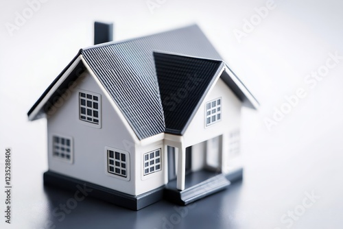 Wallpaper Mural A miniature house model with a modern design, symbolizing real estate, homeownership, and property investment Torontodigital.ca