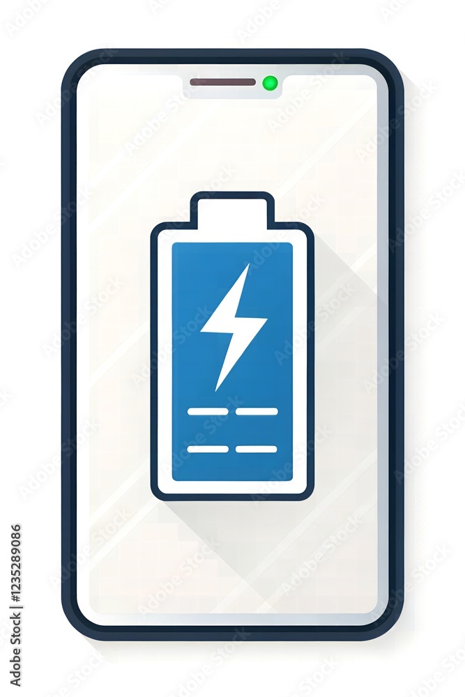 Smartphone Full Battery Charge Icon Mobile Power Energy Level Indicator Smartphone Full Battery Charge Icon Mobile Power Energy Level Indicator